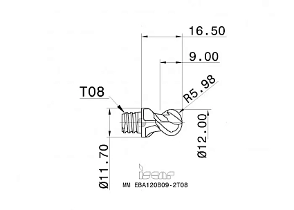 картинка Головка фрезерная MM EBA120B09-2T08  IC08  от магазина Гурумарт