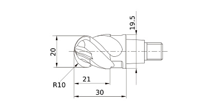 картинка Головка фрезерная IMX20B4HV20021 EP7020 от магазина Гурумарт