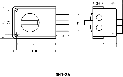 Замок накладной АЛЛЮР ЗН1-2 А от интернет площадки Гурумарт