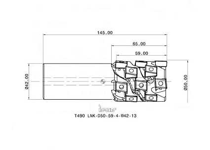 картинка Фреза кукуруза T490 LNK-D50-59-4-W42-13 от магазина Гурумарт
