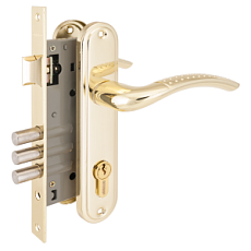 Замок врезной АЛЛЮР 132/3 GP ЛАТУНЬ от интнрнет-магазина Замки-НТ