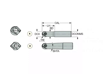 картинка Фреза концевая HCM D20-A-L150-C20 от магазина Гурумарт