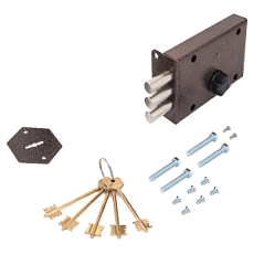 Замок накладной СЕНАТ ЗНС43-1 5 КЛ.Б/О 232 от интернет площадки Гурумарт  