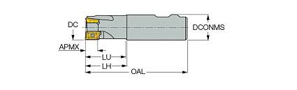 картинка Фреза концевая 3M E90AX D32-3-C32-13-C от магазина Гурумарт